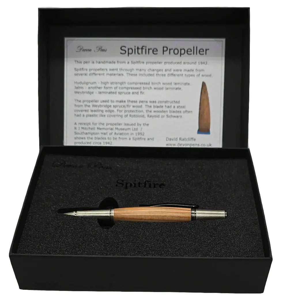 Spitfire propeller pen - ballpoint pen - Brushed Pewter 