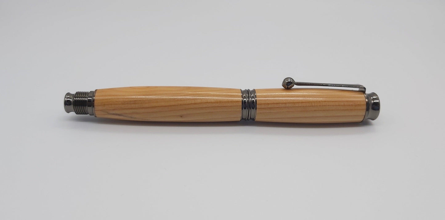 Fountain pen in Yew from National trust property Stourhead DevonPens