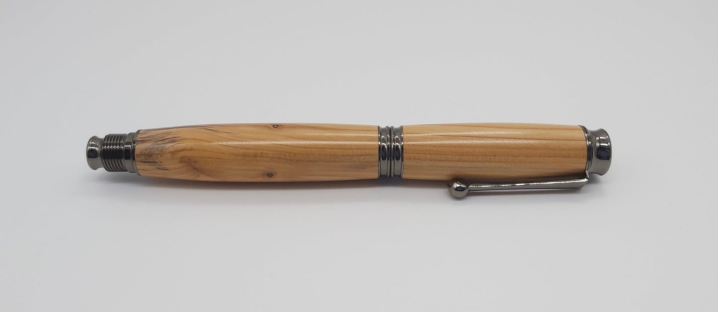 Fountain pen in Yew from National trust property Stourhead DevonPens