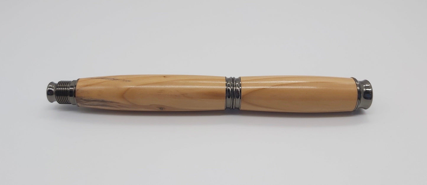 Fountain pen in Yew from National trust property Stourhead DevonPens