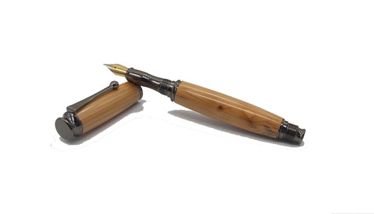 Fountain pen in Yew from National trust property Stourhead DevonPens