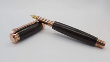 African Blackwood fountain pen with Rose gold fittings DevonPens