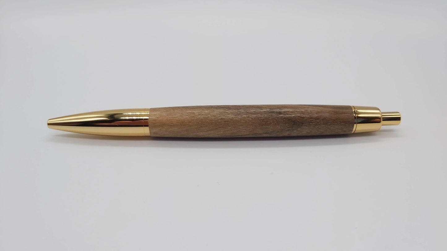 Ballpoint click pen in Walnut from Lanhydrock house, Cornwall DevonPens