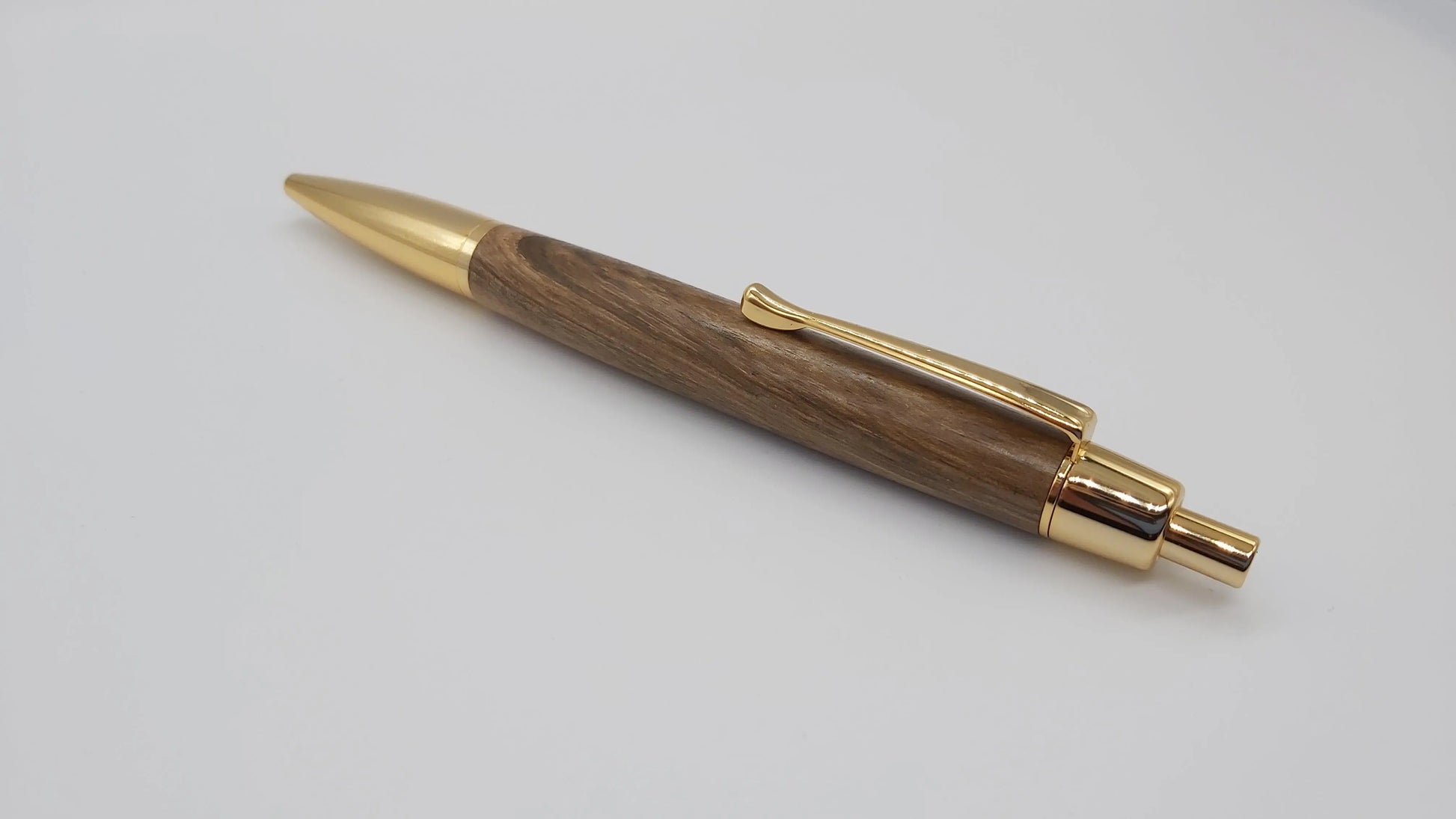 Ballpoint click pen in Walnut from Lanhydrock house, Cornwall DevonPens