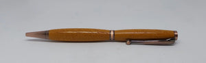 Ballpoint pen handmade in Iroko wood from Phoenix Wharf, Plymouth. DevonPens