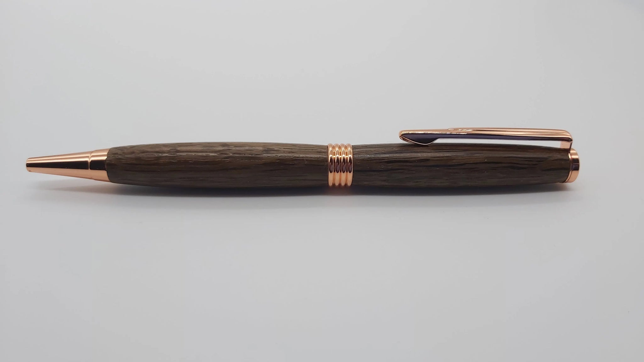 Ballpoint pen in Ancient English Bog Oak c3300 BC - DevonPens