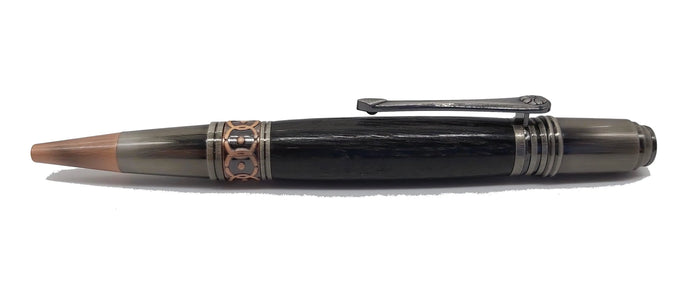 Ballpoint pen in Ancient English Bog Oak c3300 BC DevonPens