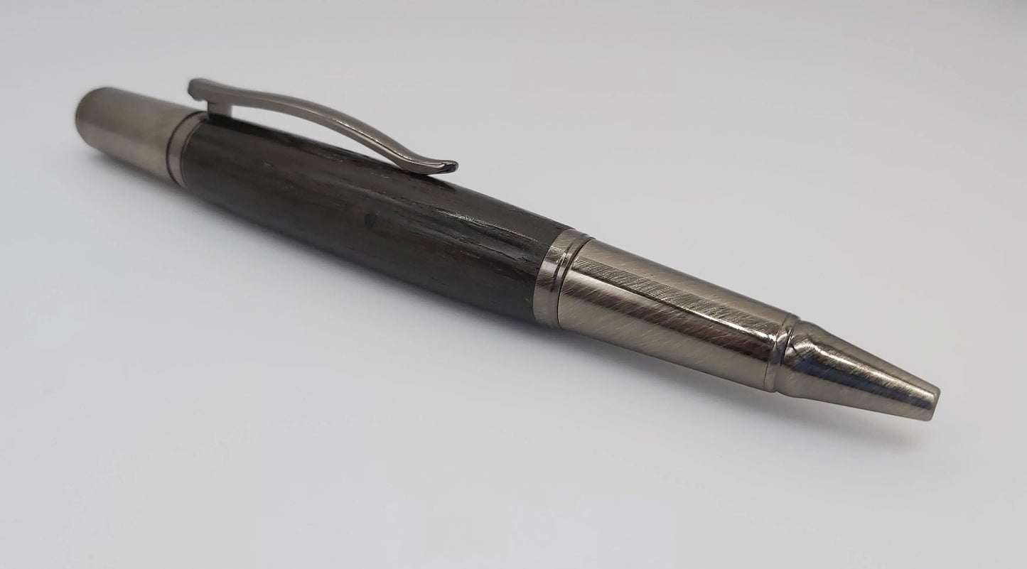 Ballpoint pen in Ancient English Bog Oak c3300 BC DevonPens