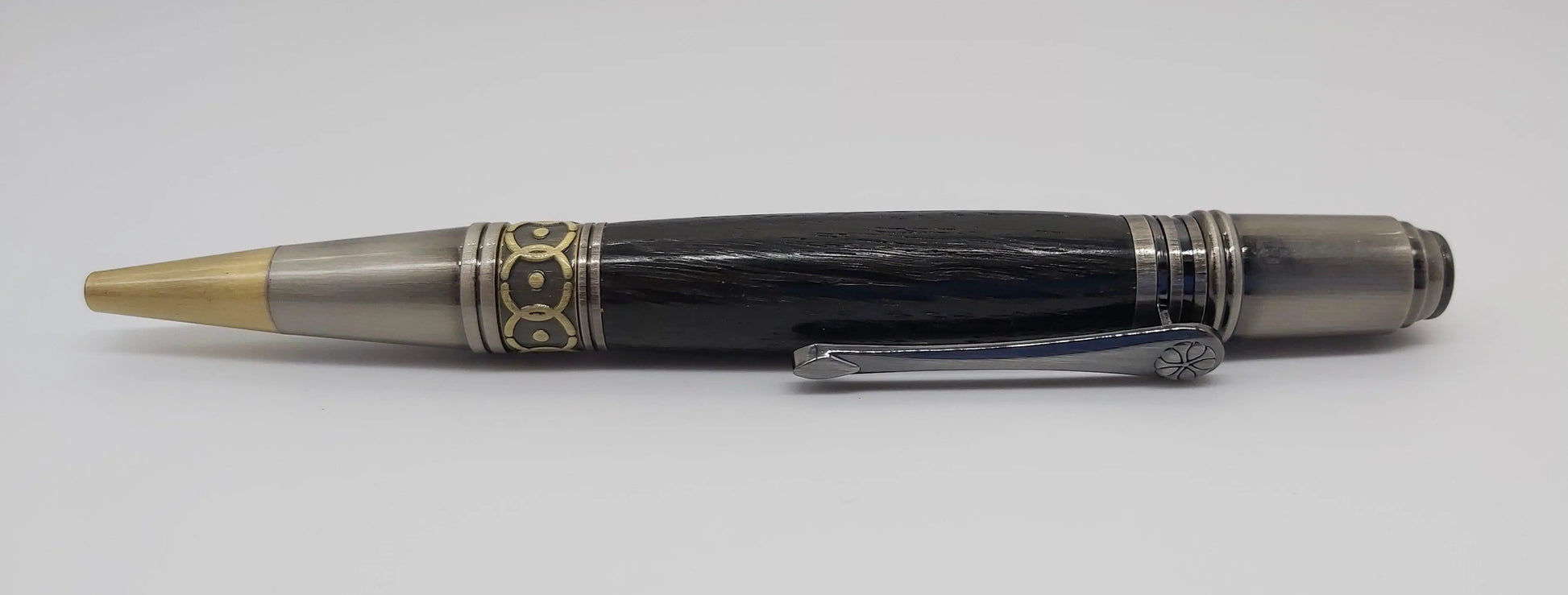 Ballpoint pen in Ancient English Bog Oak c3300 BC DevonPens