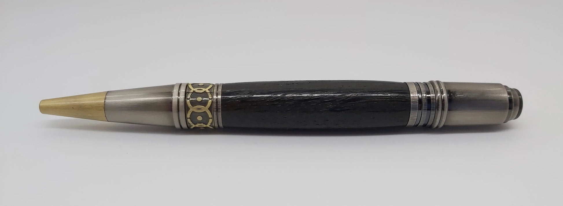 Ballpoint pen in Ancient English Bog Oak c3300 BC DevonPens
