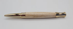Ballpoint pen in Ash from Lanhydrock house, Cornwall - Gold coloured fittings DevonPens