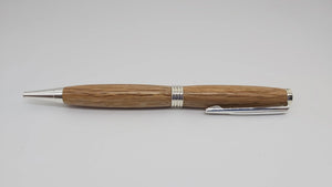 Ballpoint pen in Holm Oak from Thomas Hardy's House Max gate DevonPens