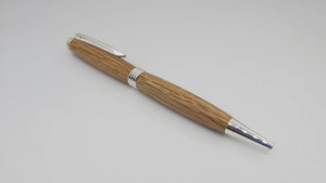 Ballpoint pen in Holm Oak from Thomas Hardy's House Max gate DevonPens