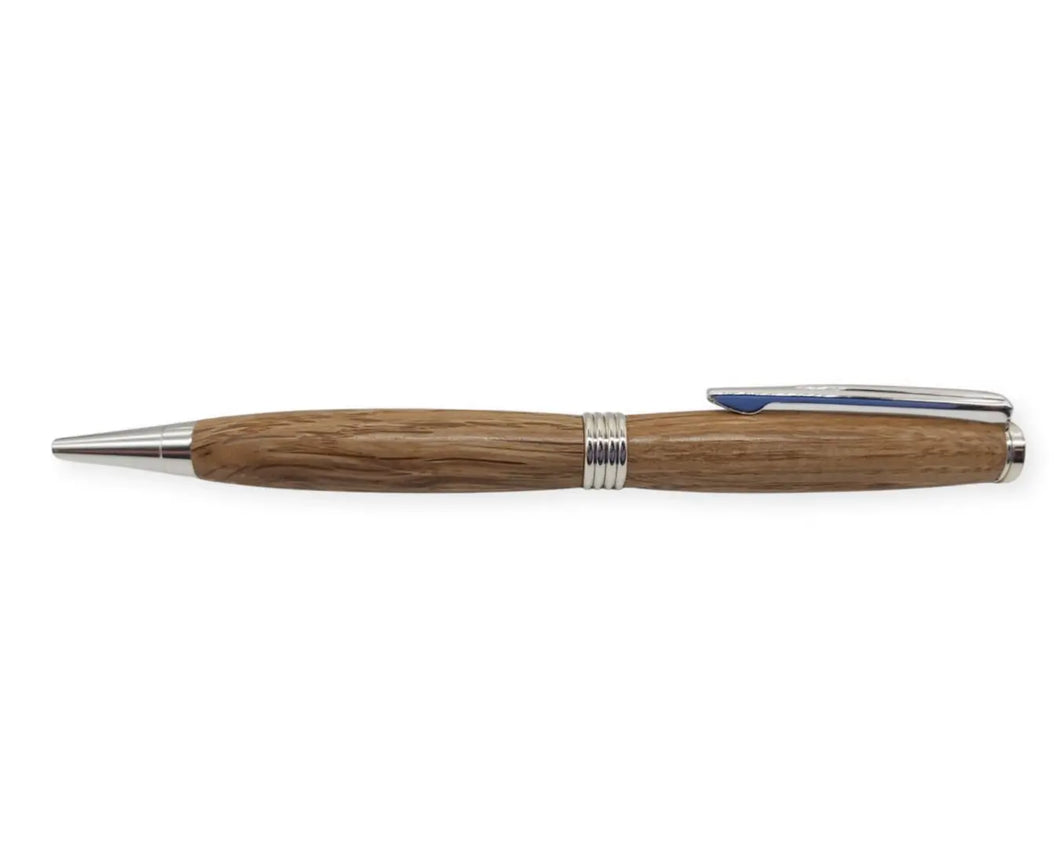 Ballpoint pen in Holm Oak from Thomas Hardy's House Max gate DevonPens