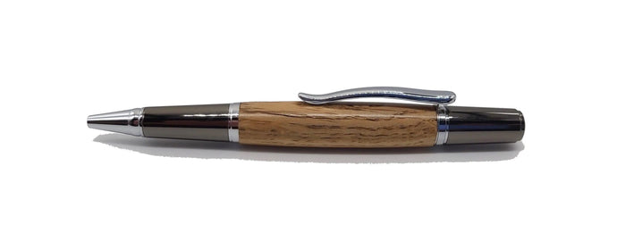 Ballpoint pen in Oak from Lanhydrock House, Cornwall DevonPens