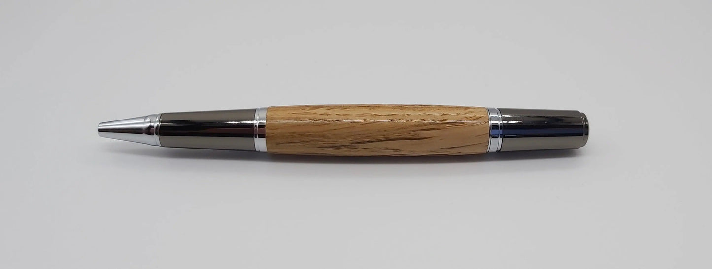 Ballpoint pen in Oak from Lanhydrock House, Cornwall DevonPens