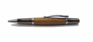 Ballpoint pen in Oak taken from GWR 169 rail carriage - Chrome & Gun metal DevonPens