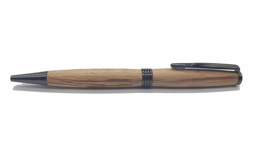 Ballpoint pen in Spalted Beech from Cotehele House, Cornwall. DevonPens