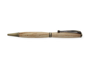 Ballpoint pen in Spalted Beech from Cotehele House, Cornwall. DevonPens