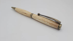 Ballpoint pen in Spalted Beech from Cotehele House, Cornwall. DevonPens