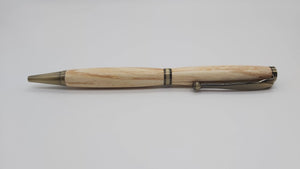 Ballpoint pen in Spalted Beech from Cotehele House, Cornwall. DevonPens