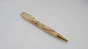 Ballpoint pen in Spalted Beech from Thomas Hardy's cottage DevonPens