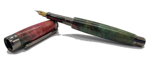 Burr Elm - fountain pen in double dyed and stabilised Elm Burr DevonPens