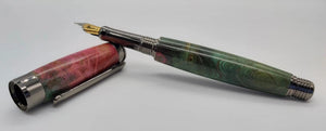 Burr Elm - fountain pen in double dyed and stabilised Elm Burr DevonPens