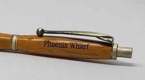 Custom Laser engraving personalisation of pens DevonPens