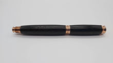 English Fountain pen handmade in Ancient English Bog Oak - Rose gold DevonPens
