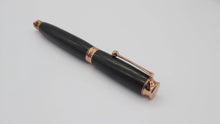 English Fountain pen handmade in Ancient English Bog Oak - Rose gold DevonPens