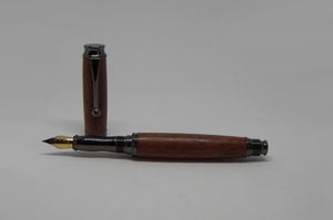 Fountain pen in African Mahogany from W2180 1950's Railway carriage DevonPens
