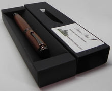 Fountain pen in African Mahogany from W2180 1950's Railway carriage DevonPens