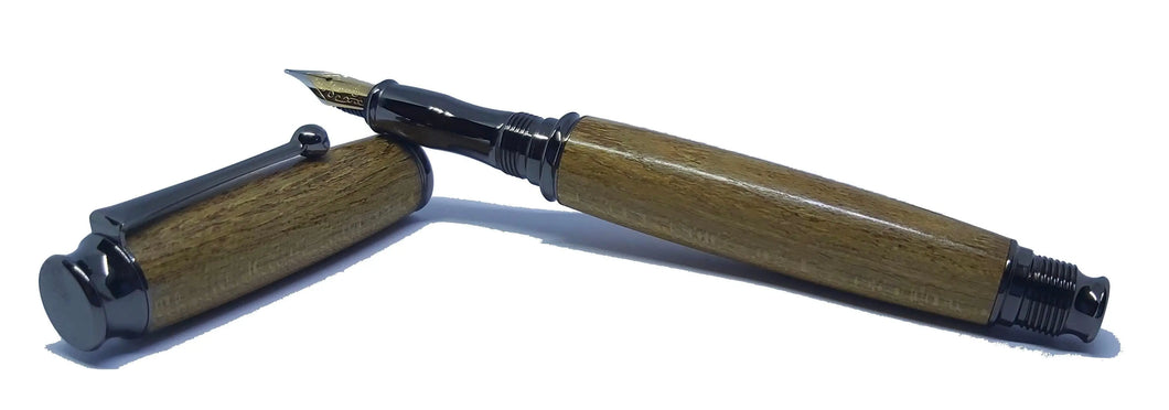 Fountain pen in Dartmoor Laburnum. DevonPens
