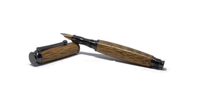 Fountain pen in Oak from Saltram House Plymouth DevonPens