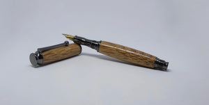 Fountain pen in Oak from Saltram House Plymouth DevonPens