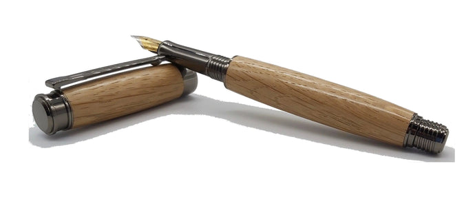 Fountain pen in Oak from Saltram House Plymouth DevonPens