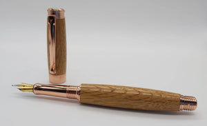GWR Fountain pen - A fountain pen in Oak taken from GWR 169 rail carriage DevonPens