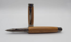 HMS Cornwall Teak rollerball pen - gun metal DevonPens