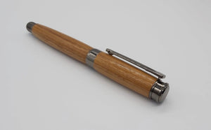 HMS Cornwall Teak rollerball pen - gun metal DevonPens