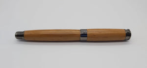 HMS Cornwall Teak rollerball pen - gun metal DevonPens
