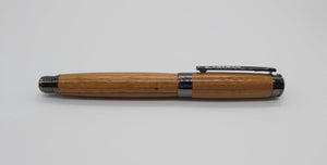 HMS Cornwall Teak rollerball pen - gun metal DevonPens