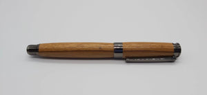 HMS Cornwall Teak rollerball pen - gun metal DevonPens
