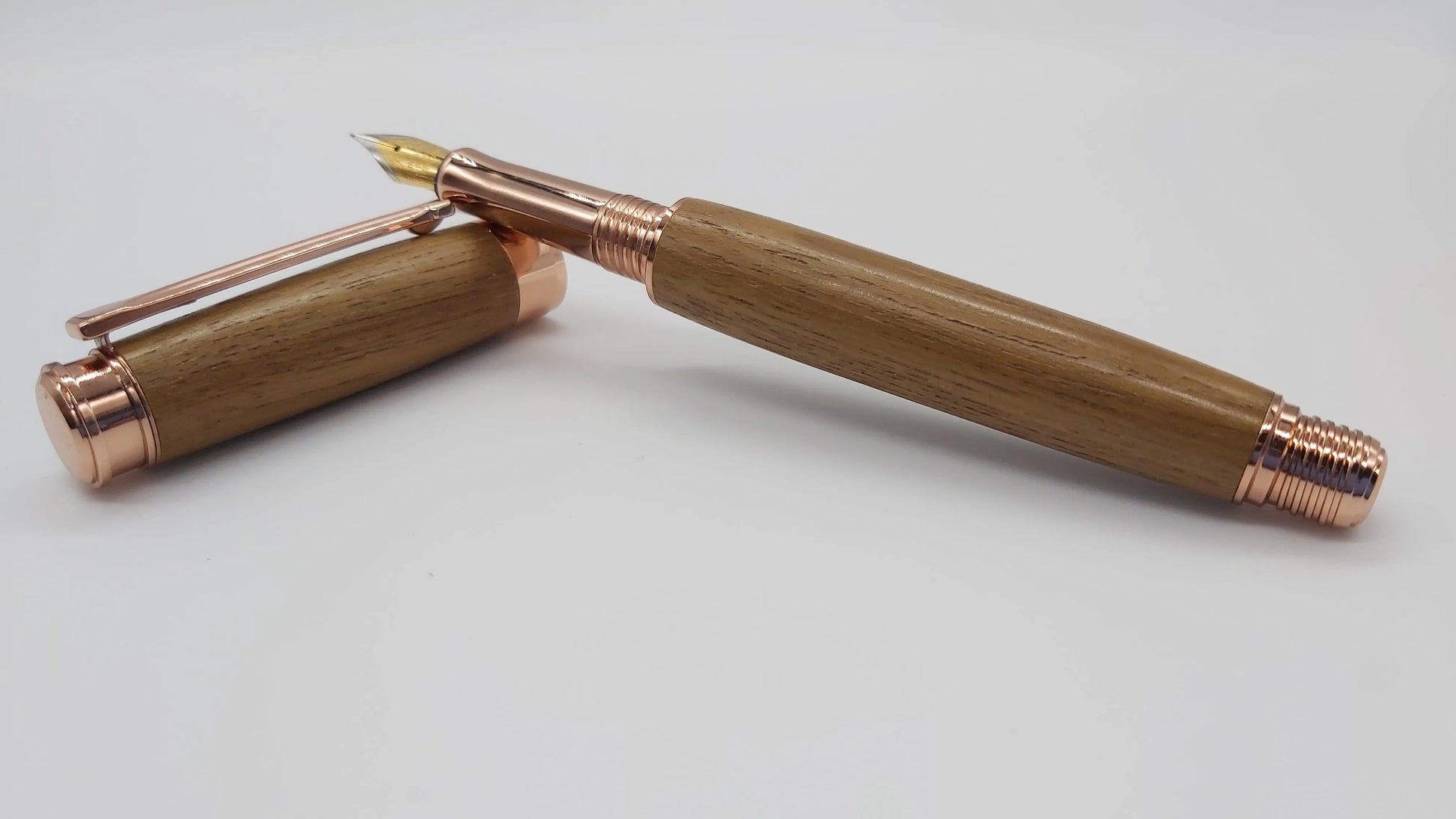 HMS Hermes Teak fountain pen. DevonPens