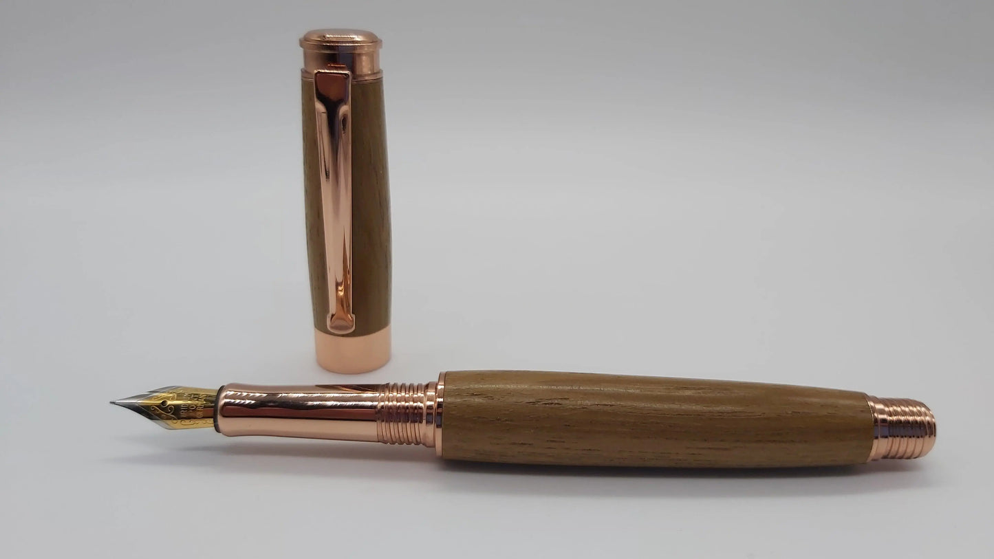 HMS Hermes Teak fountain pen. DevonPens