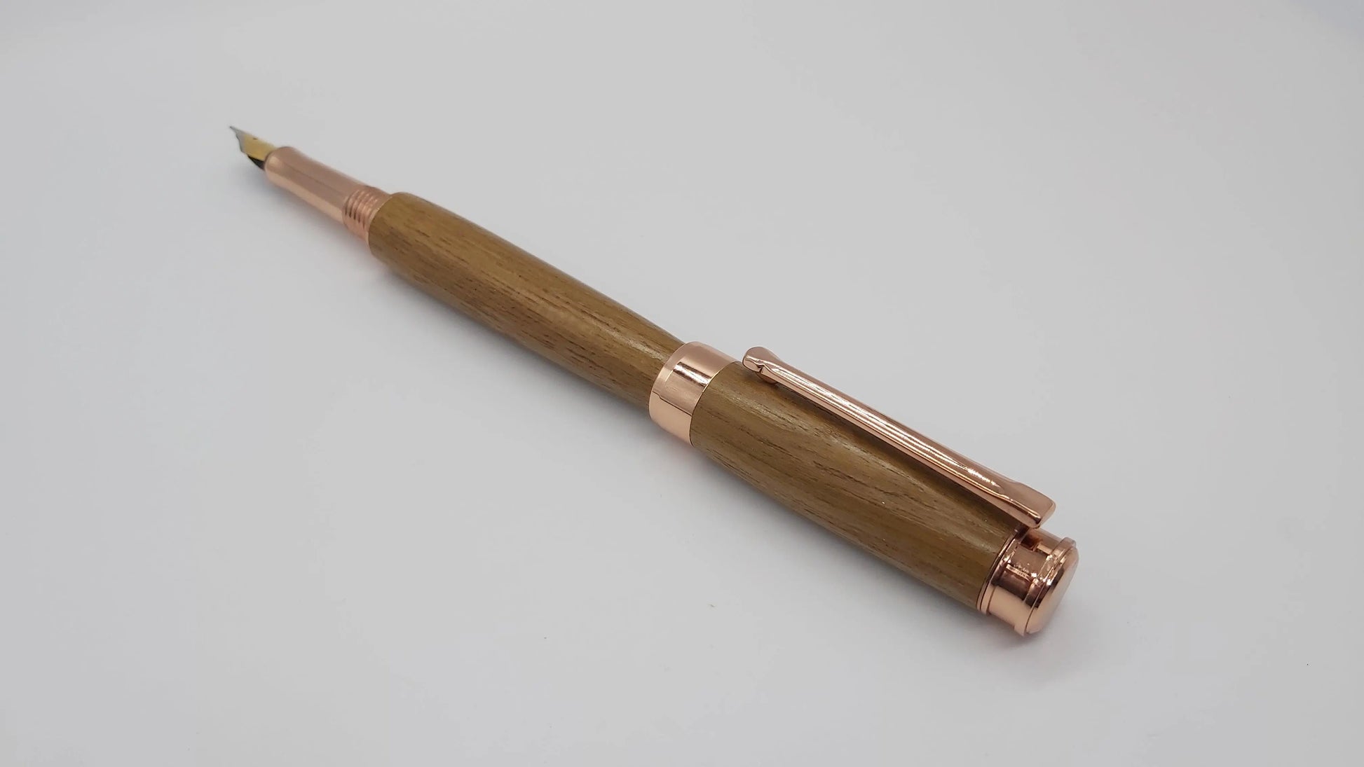 HMS Hermes Teak fountain pen. DevonPens