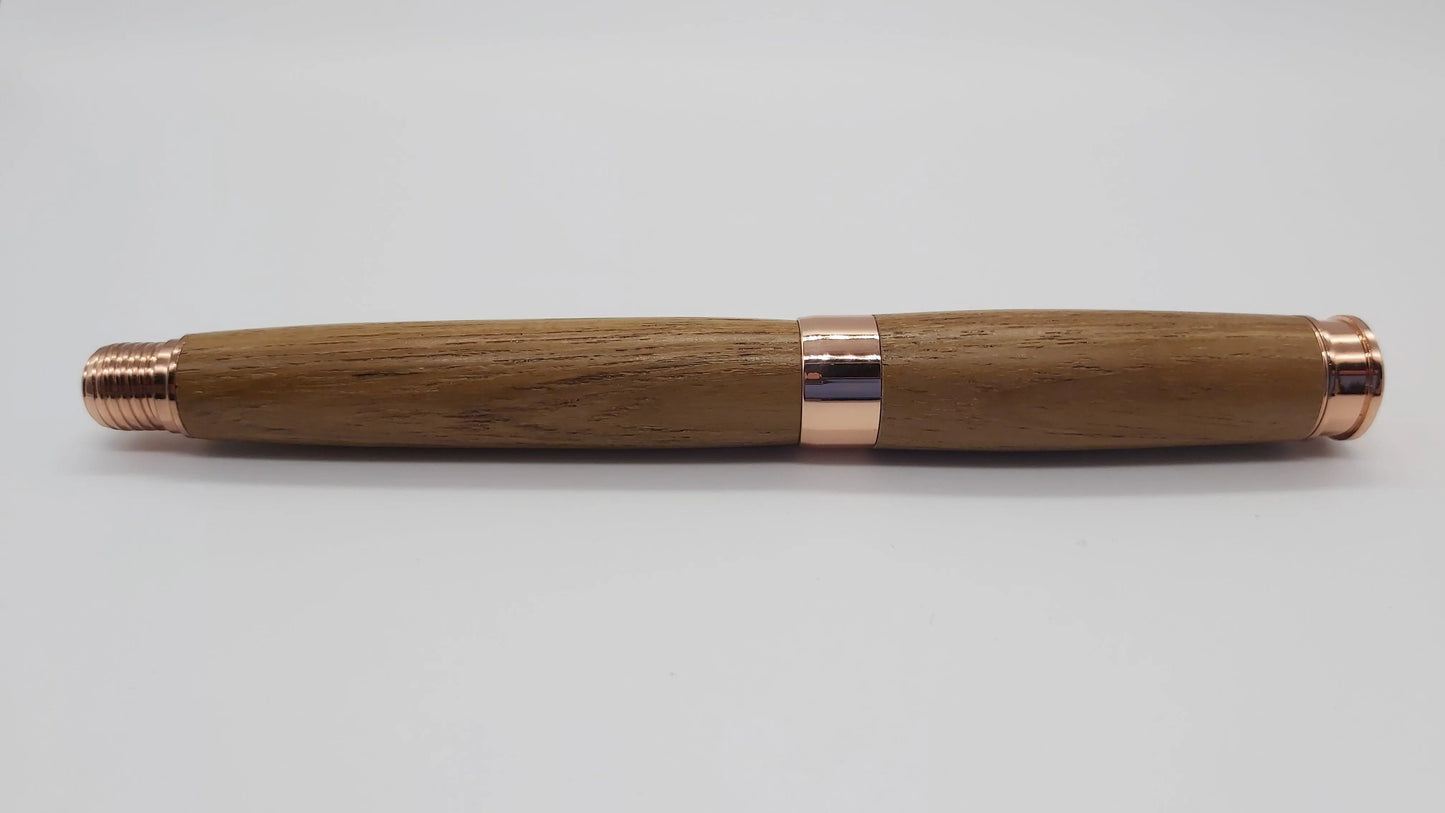 HMS Hermes Teak fountain pen. DevonPens