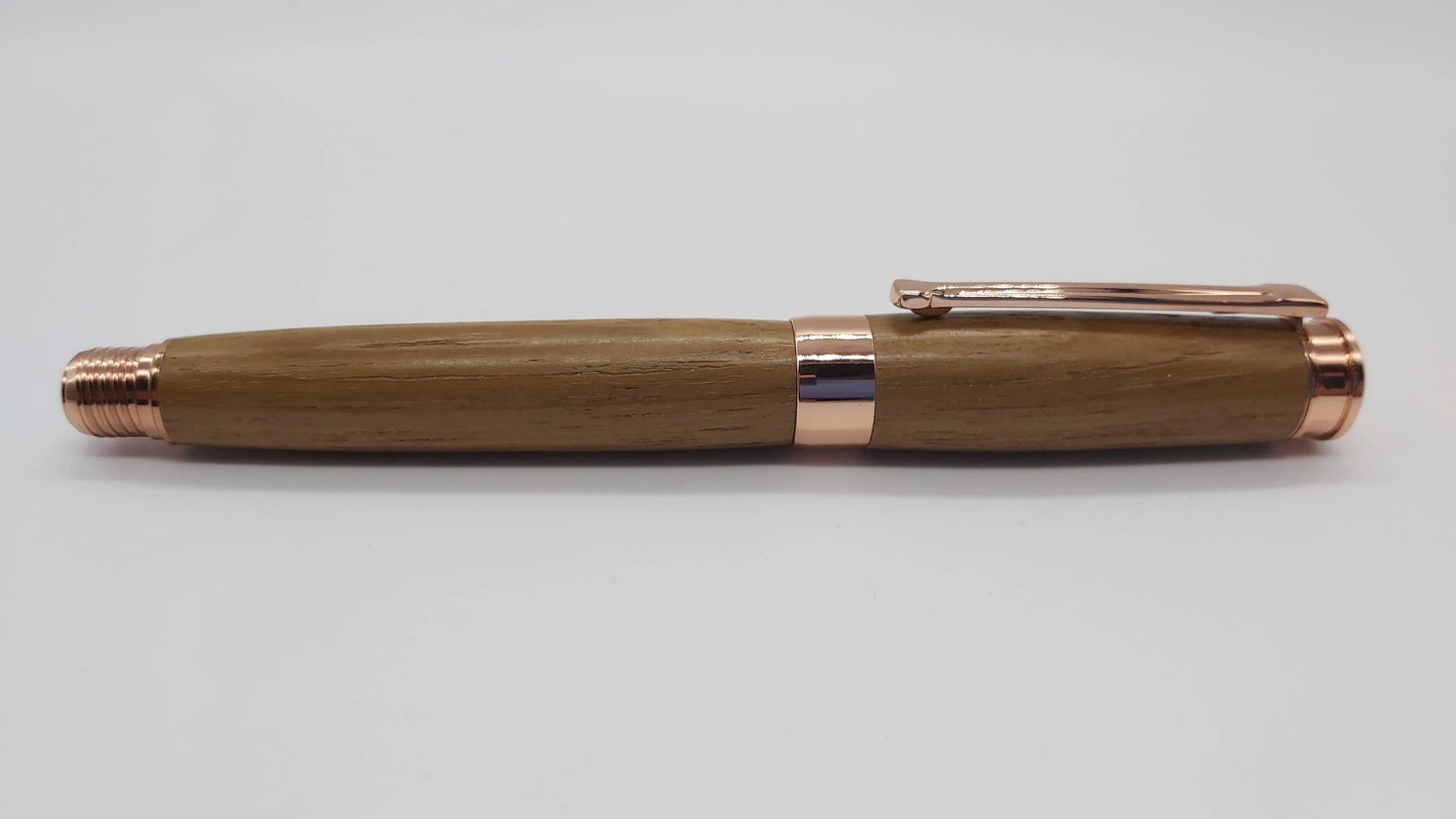 HMS Hermes Teak fountain pen. DevonPens