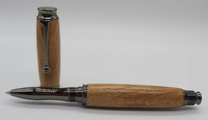 Handmade Rollerball pen in Oak from Saltram House Plymouth DevonPens