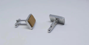 Railway gift - Cufflinks in Oak taken GWR 169 a 1928 railway coach DevonPens